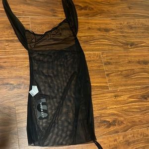 Size M Black see through blouse dress